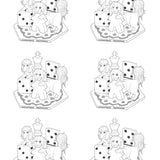 Coloring Page: Board Game Pups